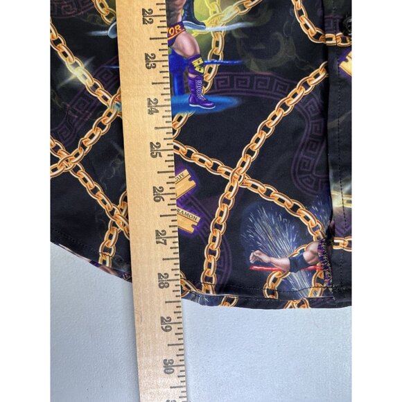 RSVLTS WWE Razor Ramone Short Sleeve Shirt Men's Small Black Button Up Wrestling - Picture 5 of 13